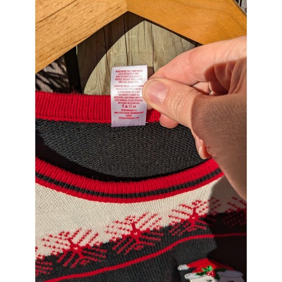 Holiday Time Ugly Christmas Sweater Snowman Tree Sled Multicolor XL Grandma - Picture 3 of 12